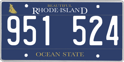 RI license plate 951524