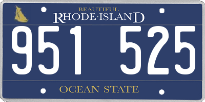 RI license plate 951525