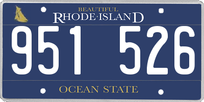 RI license plate 951526