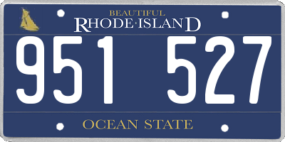 RI license plate 951527