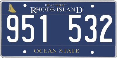 RI license plate 951532