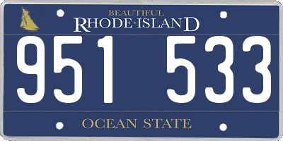 RI license plate 951533