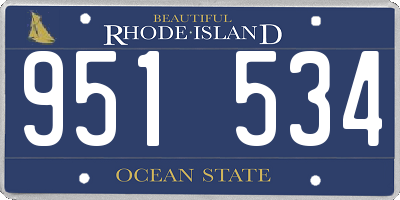 RI license plate 951534