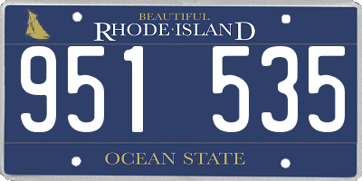 RI license plate 951535
