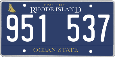 RI license plate 951537
