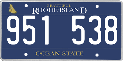 RI license plate 951538