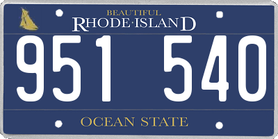 RI license plate 951540