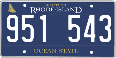RI license plate 951543