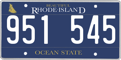 RI license plate 951545