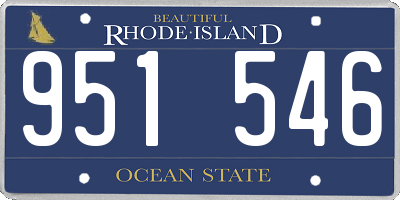 RI license plate 951546