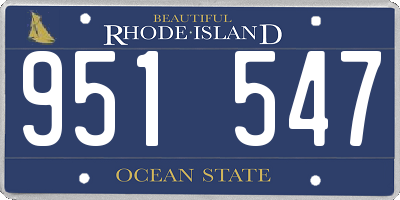 RI license plate 951547