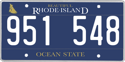 RI license plate 951548