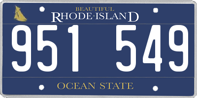 RI license plate 951549