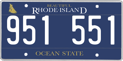 RI license plate 951551