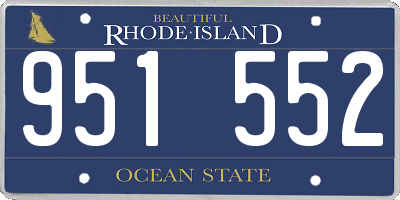 RI license plate 951552