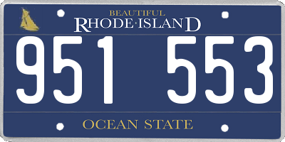 RI license plate 951553