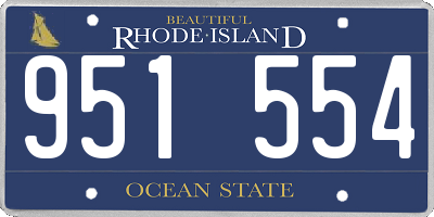 RI license plate 951554