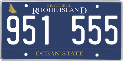 RI license plate 951555