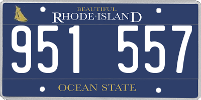 RI license plate 951557
