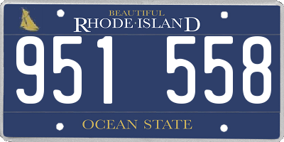RI license plate 951558
