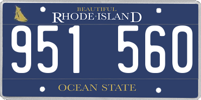 RI license plate 951560
