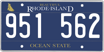 RI license plate 951562