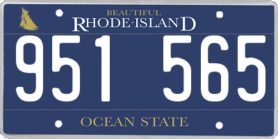 RI license plate 951565
