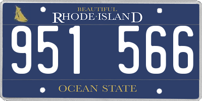RI license plate 951566