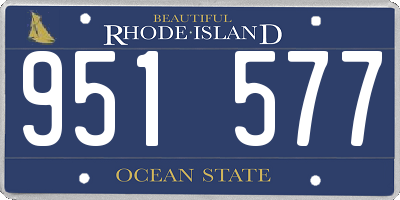RI license plate 951577