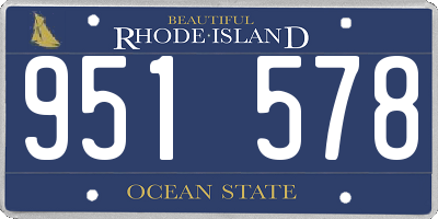 RI license plate 951578