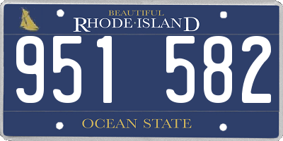 RI license plate 951582