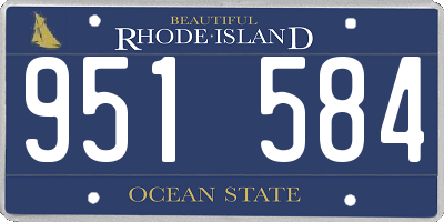 RI license plate 951584