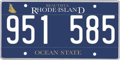 RI license plate 951585