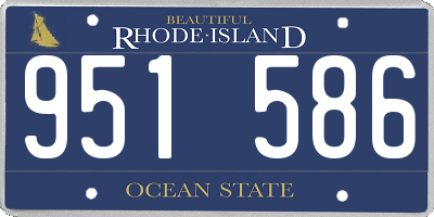 RI license plate 951586