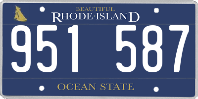 RI license plate 951587