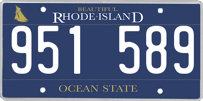 RI license plate 951589