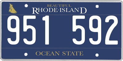 RI license plate 951592