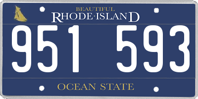 RI license plate 951593