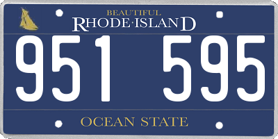 RI license plate 951595