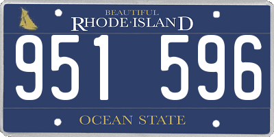 RI license plate 951596