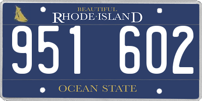 RI license plate 951602