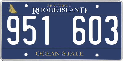 RI license plate 951603