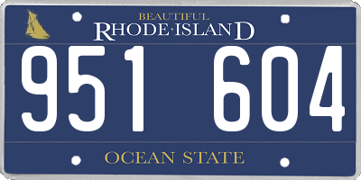 RI license plate 951604
