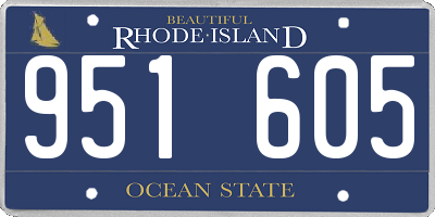 RI license plate 951605
