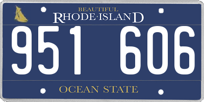 RI license plate 951606