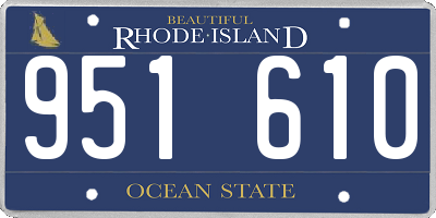 RI license plate 951610