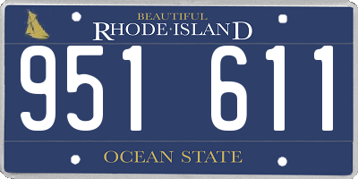 RI license plate 951611
