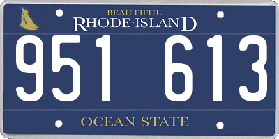 RI license plate 951613