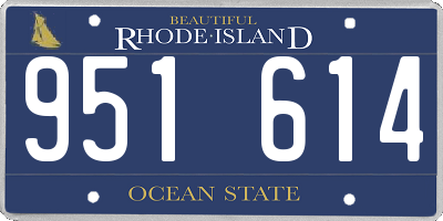 RI license plate 951614