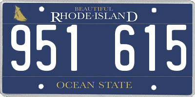 RI license plate 951615